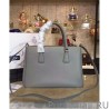 Inspired Prada Galleria Soft Leather Tote Bag 1BA274 Gray