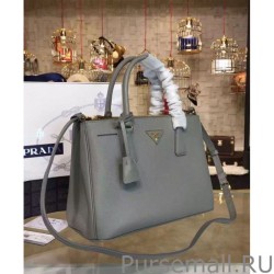 Inspired Prada Galleria Soft Leather Tote Bag 1BA274 Gray