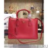 Best Prada Galleria Soft Leather Tote Bag 1BA274 Red