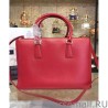 Best Prada Galleria Soft Leather Tote Bag 1BA274 Red