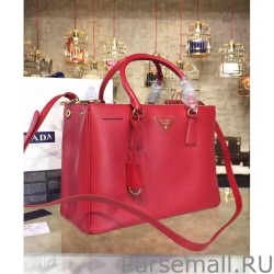 Best Prada Galleria Soft Leather Tote Bag 1BA274 Red