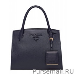 Top Quality Prada Monochrome Saffiano Leather Bag 1BA156 Dark Blue