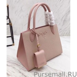 Top Prada Monochrome Saffiano Leather Bag 1BA156 Pink