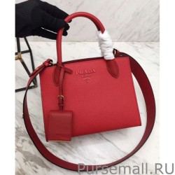 7 Star Prada Monochrome Saffiano Leather Bag 1BA156 Red