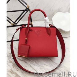 7 Star Prada Monochrome Saffiano Leather Bag 1BA156 Red