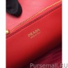 7 Star Prada Monochrome Saffiano Leather Bag 1BA156 Red