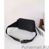 Replica Prada Nylon And Saffiano Fanny Pack 1BL010 Black