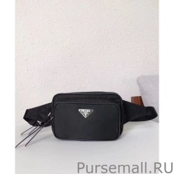 Replica Prada Nylon And Saffiano Fanny Pack 1BL010 Black