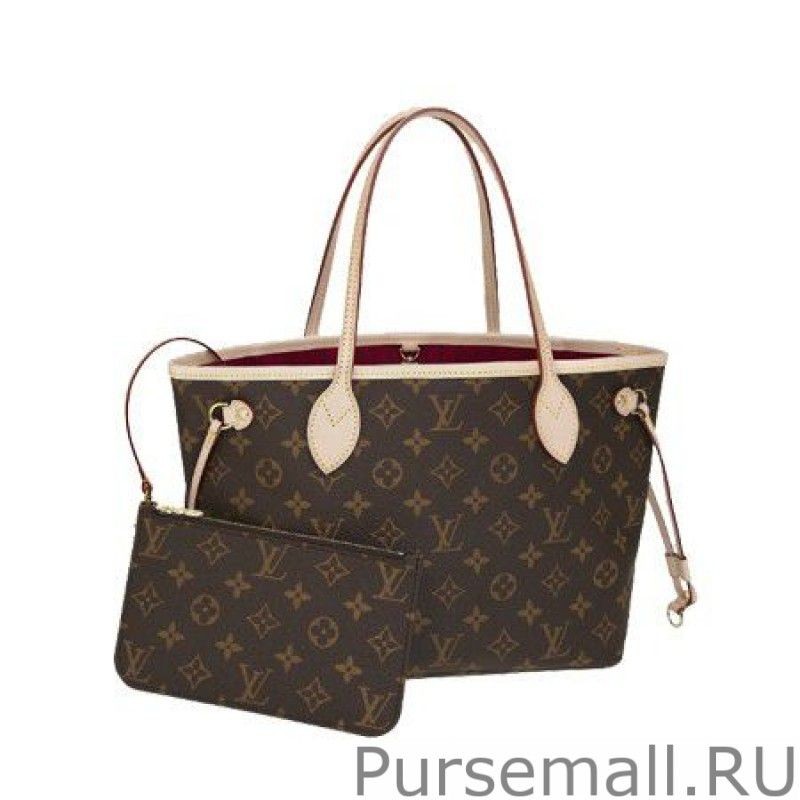 Top Neverfull PM Monogram Canvas M41001 Fuchsia