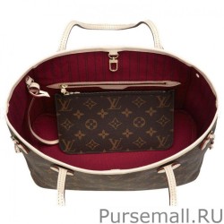 Top Neverfull PM Monogram Canvas M41001 Fuchsia