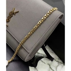 Perfect YSL Classic Large KATE Monogram Saint Lauren Satchel Gray