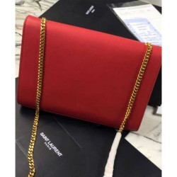 AAA+ YSL Classic Large KATE Monogram Saint Lauren Satchel Red