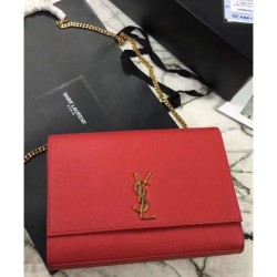 AAA+ YSL Classic Large KATE Monogram Saint Lauren Satchel Red