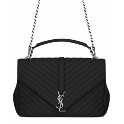 Top Quality YSL Classic Large Monogram Saint Lauren College Bag Black