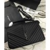 Top Quality YSL Classic Large Monogram Saint Lauren College Bag Black