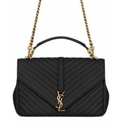 Copy YSL Classic Large Monogram Saint Lauren College Bag Black