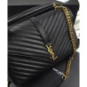 Copy YSL Classic Large Monogram Saint Lauren College Bag Black