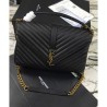 Copy YSL Classic Large Monogram Saint Lauren College Bag Black