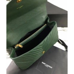 Replicas YSL Classic Large Monogram Saint Lauren College Bag Green