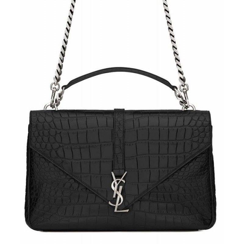 Best YSL Classic Large Monogram Saint Laurent College Bag Black