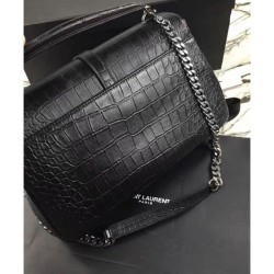 Best YSL Classic Large Monogram Saint Laurent College Bag Black