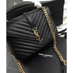 Replicas YSL Classic Medium Monogram Saint Lauren College Bag Black