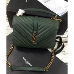 Replica YSL Classic Medium Monogram Saint Lauren College Bag Green