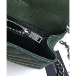 Designer YSL Classic Medium Monogram Saint Lauren College Bag Green