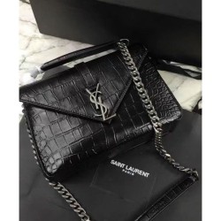 Top YSL Classic Medium Monogram Saint Laurent College Bag Black