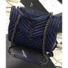 Top Quality YSL Large Monogram Envelope Satchel Dark Blue