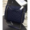 Top Quality YSL Large Monogram Envelope Satchel Dark Blue