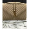 Luxury YSL Large Monogram Satchel Apricot