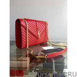 AAA+ YSL Saint Laurent Monogram Large Kate Chain Shoulder Bag Red Y231220