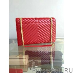 AAA+ YSL Saint Laurent Monogram Large Kate Chain Shoulder Bag Red Y231220