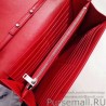 1:1 Mirror Saint Laurent Chain Wallet in Red Crocodile Embossed Leather 377829