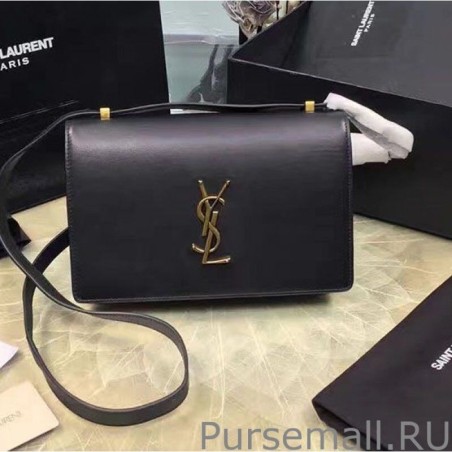 Luxury Saint Laurent Dylan Black Calfskin Cross-body Bag 377827