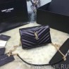 High Saint Laurent Envelope Chain Wallet in Black Grained Calfskin 201120