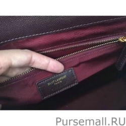 High Saint Laurent Monogram Large Grained Chain Shoulder Bag Burgundy Y230310