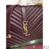 High Saint Laurent Monogram Large Grained Chain Shoulder Bag Burgundy Y230310