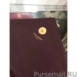 High Saint Laurent Monogram Large Grained Chain Shoulder Bag Burgundy Y230310