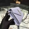 UK Saint Laurent Violet Grained Matelasse Leather Chain Wallet Y221220