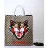 Replicas Angry Cat Print GG Supreme Tote 450950 Coffee