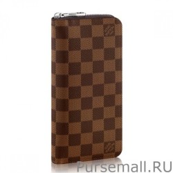 Top Quality Zippy Wallet Vertical Damier Ebene Canvas N61207