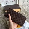 Top Quality Zippy Wallet Vertical Damier Ebene Canvas N61207