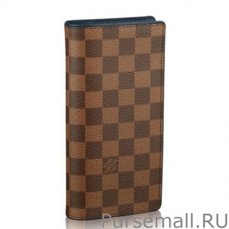 1:1 Mirror Brazza Wallet Damier Ebene Canvas N63168