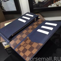 1:1 Mirror Brazza Wallet Damier Ebene Canvas N63168