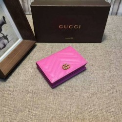 Replica GG Marmont card case in Pink 443125