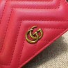 Perfect GG Marmont card case in Red 443125