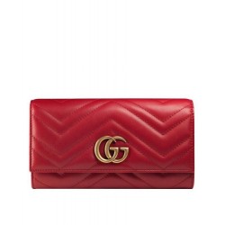 Replica GG Marmont continental wallet 443436 Red