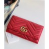 Replica GG Marmont continental wallet 443436 Red